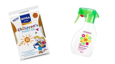 Nivea Sun children's pocket size 30 og Cosmica Sun barn solspray 30. Nivea Sun children's pocket size 30 og Cosmica Sun barn solspray 30.