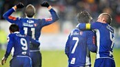 Sarpsborg 08 jubel etter scoring (Foto: Linn Cathrin Olsen/Scanpix)