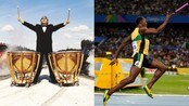 KORK-paukist Rune Halvorsen og Usain Bolt (Foto: NRK/Bjørn Opsahl og AP/Shuji Kajiyama)