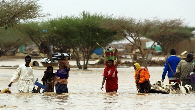 Flom i Sudan (Foto: Isam Al-Haj/AFP)