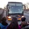Bussen med politikere ble stoppet.