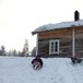 Aketur nedenfor hytta