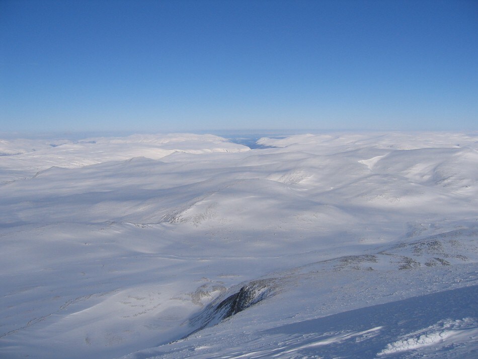 Utsikt mot vest fra Snøhetta