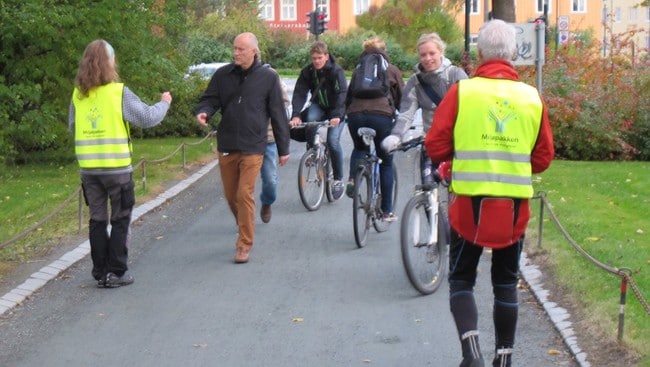 Sykkelaksjon (Foto: Arne Kristian Gansmo/NRK)