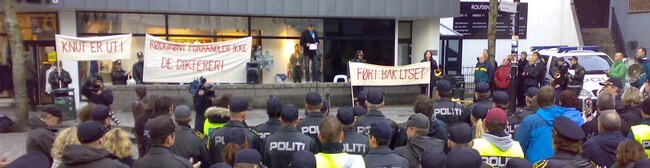 Politistreik i Stavanger (Foto: Øivind Presthus) Politistreik i Stavanger (Foto: Øivind Presthus)