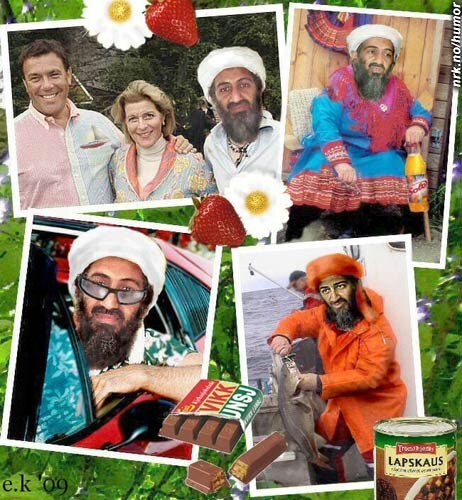 Osama bin Laden på ferie (Foto: Fotofikling: Elin Kristiansen)