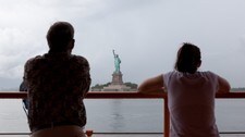 Frihetsgudinnen i New York (Foto: John Minchillo/Ap)