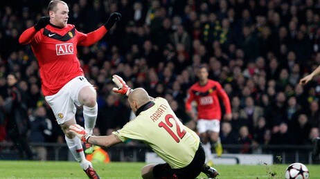 Wayne Rooney scorer mot AC Milan (Foto: Jon Super/Scanpix/AP)