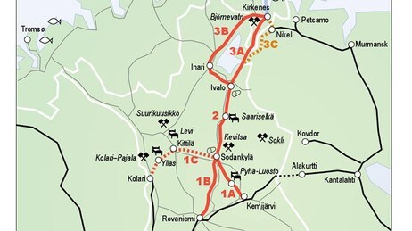 Jernbaneprosjekt Rovaniemi - Kirkenes (Grafikk: Kirkenes Næringshage) Jernbaneprosjekt Rovaniemi - Kirkenes (Grafikk: Kirkenes Næringshage)
