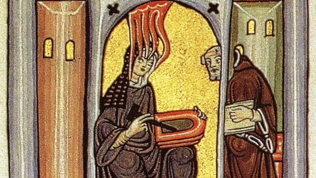 Hildegard von Bingen (Foto: Illustrasjon frå Hildegard-boka Scivias) Hildegard von Bingen (Foto: Illustrasjon frå Hildegard-boka Scivias)