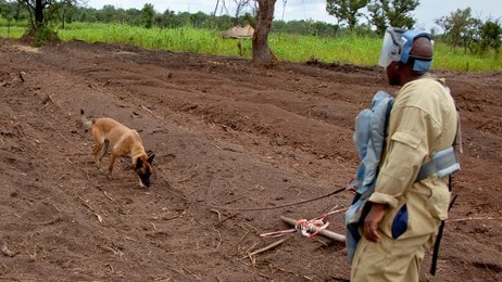 Minerydding i Sør-Sudan (Foto: Jørn Norstrøm/NRK)