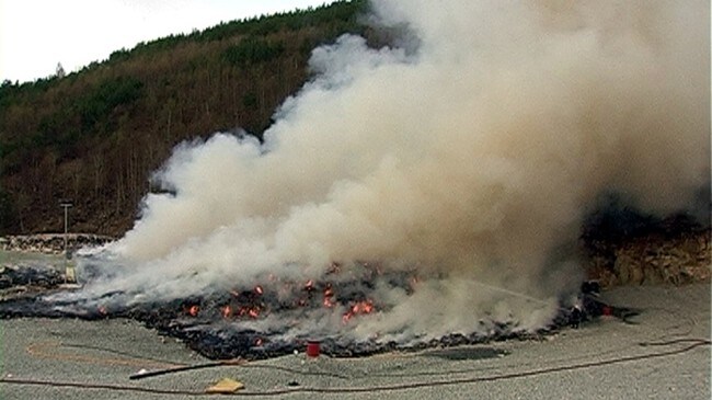 Brann i Festingedalen. (Foto: Arne Eithun/NRK)