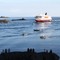 Hurtigruten Nordnorge på vei inn til Stamsund