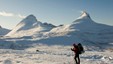 Rett før nedkjøring til Lurfjellhytta når en kommer fra Beiarfjellet