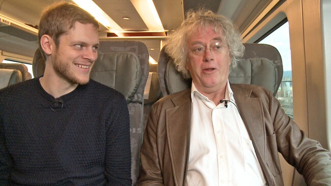Hans Olav Brenner og Dag Solstad (Foto: Helge Kraby/NRK)