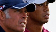 Steve Williams og Tiger Woods (Foto: Charlie Neibergall/Ap)