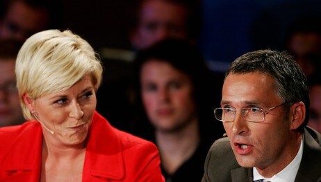 Siv Jensen og Jens Stoltenberg (Foto: Lien, Kyrre/SCANPIX)