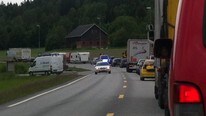 Trafikkulykke E18 Kråkstad (Foto: Lise Ryan)
