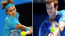 Roger Federer og Andy Murray (Foto: William West, Torsten Blackwood/Scanpix/AFP)