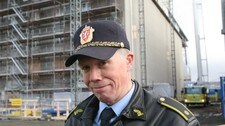 Geir Arne Sjøhage, innsatsleiar under brannen i Rockheim. (Foto: Arne Kristian Gansmo/NRK)