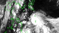 Tyfonen Kompasu treffer Japans øy (Foto: Meteorologisk institutt)