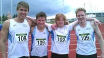 Ranheim vant 4x100m stafett (Foto: Anders W. Øfsti/NRK) Ranheim vant 4x100m stafett (Foto: Anders W. Øfsti/NRK)