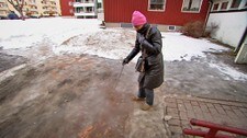 Video Farlig glatt (Foto: Nyhetsspiller)