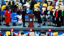 Obamas innsettelse i Legoland (Foto: MIKE BLAKE/REUTERS)