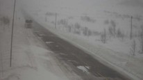 Kolonnekøyring på Hemsedalsfjellet (Foto: Statens vegvesen/Webcamera) Kolonnekøyring på Hemsedalsfjellet (Foto: Statens vegvesen/Webcamera)