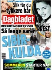 Kuldeoppslag på Dagbladet (Foto: Faksimile fra Dagbladet) Kuldeoppslag på Dagbladet (Foto: Faksimile fra Dagbladet)