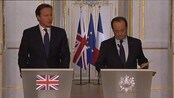 Cameron: En motbydelig kriminell handling - Storbritannias statsminister David Cameron uttalte seg om drapet i Woolwich på en pressekonferanse i Paris onsdag kveld.