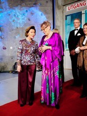 Dronning Sonja og idrettspresident Tove Paule under idrettsgallaen i Håkons Hall på Lillehammer. (Foto: Kristoffer Øverli Andersen/Scanpix)