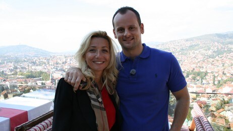 Amina Mrzic og Edin Babic (Foto: Mats Sparby/NRK)