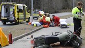 Motorsyklist skadd - SE VIDEO:Mororsyklist skadet på Ranheim