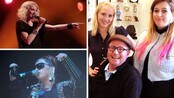 Marthe Valle, Miss Harmonica og Per Sundnes idet det ble klart at jentene skal være med i MGP. (NRK/Scanpix)