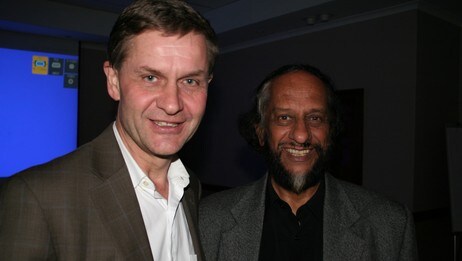 Erik Solheim og Rajendra Pachauri (Foto: Eivind Molde/NRK)