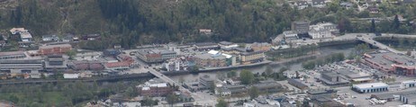 Førde sentrum (Foto: Kjell Arvid Stølen/NRK)