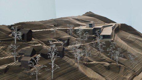 Nybygget ved Astruptunet frå aust (Foto: Illustrasjon: Ly arkitekter)