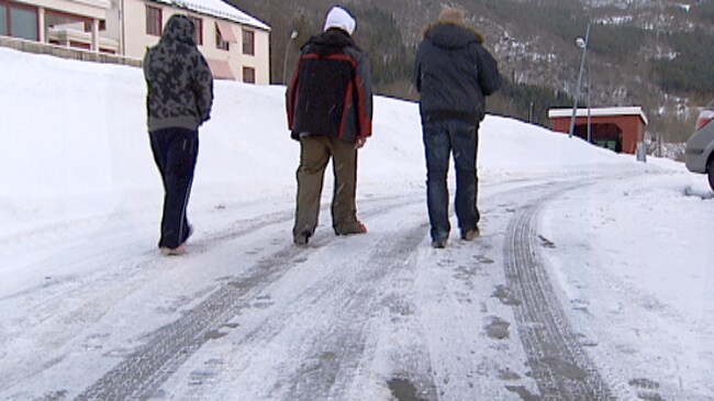 Ungdommer ved Røvika ungdomssenter (Foto: Ola Helness/NRK)