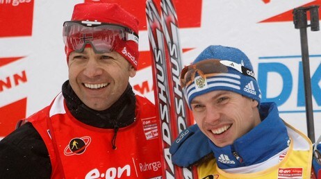 Bjørndalen og Ustjugov (Foto: Christian Charisius/Scanpix/Reuters)