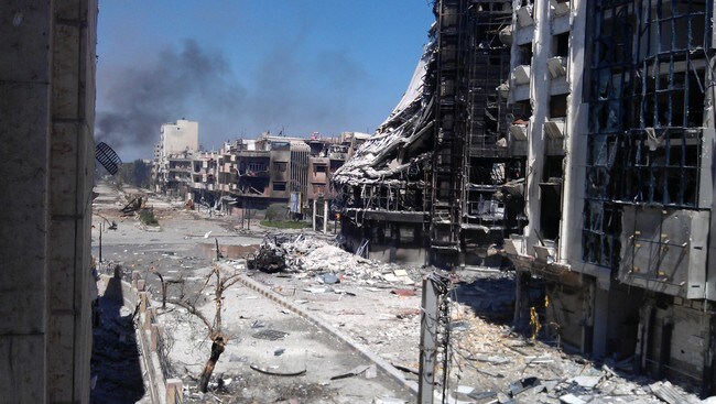 Ødeleggelser i Homs (Foto: HANDOUT/Reuters) Ødeleggelser i Homs (Foto: HANDOUT/Reuters)