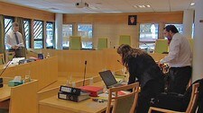 Svindelsak i retten. (Foto: Steinar Lote/NRK)