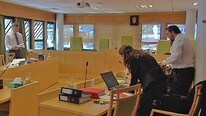Svindelsak i retten. (Foto: Steinar Lote/NRK)