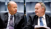 Jørgen Ole Haslestad (t.v.) og CFO Hallgeir Storvik