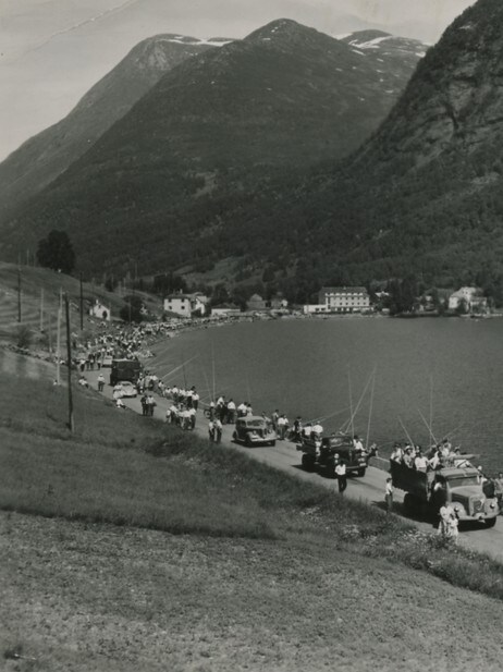 Skei på 1950-talet (Foto: Dagfinn Reiakvam) Skei på 1950-talet (Foto: Dagfinn Reiakvam)