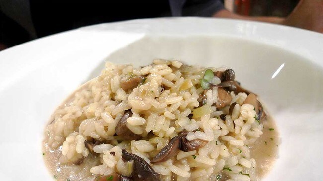 Risotto med kyllingkraft og sopp (Foto: Erik Bull/NRK) Risotto med kyllingkraft og sopp (Foto: Erik Bull/NRK)