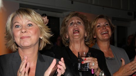 Monica Mæland, Trude Drevland og Hilde Onarheim (Foto: Kristine Askvik/NRK)