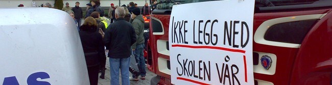 Skolenedleggelse i Porsgrunn (Foto: Stian Wåsjø Simonsen/NRK) Skolenedleggelse i Porsgrunn (Foto: Stian Wåsjø Simonsen/NRK)
