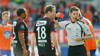 Rodolph Austin får rødt kort mot Aafk (Foto: Ekornesvåg, Svein Ove/NTB scanpix) Rodolph Austin får rødt kort mot Aafk (Foto: Ekornesvåg, Svein Ove/NTB scanpix)