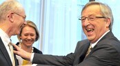 Herman Van Rompuy (v.) og Jean-Claude Juncker (Foto: G. Gobet/Scanpix/AFP)